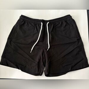 RSQ Black Athletic Men's Shorts with White Drawstring